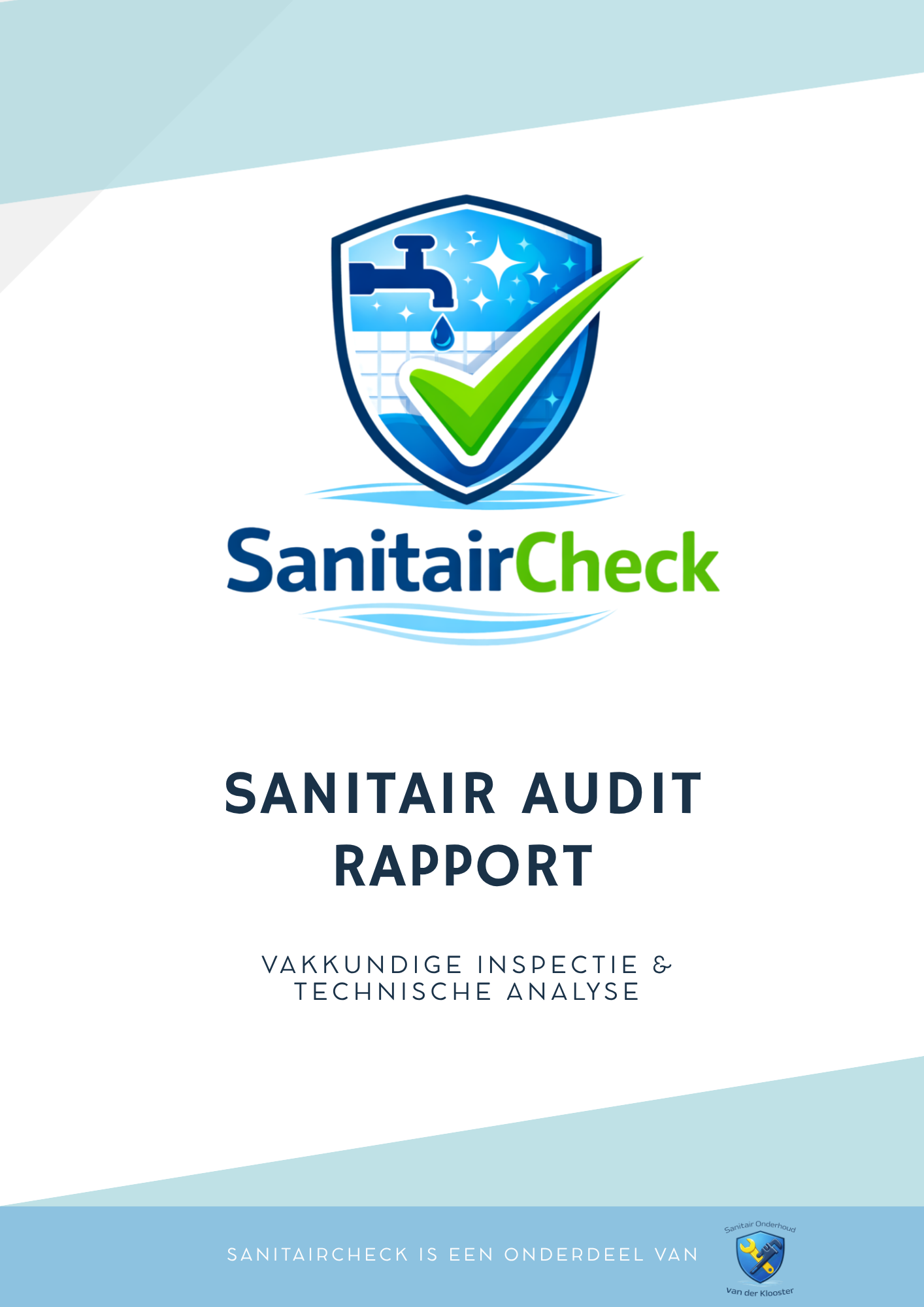 SanitairCheck rapport – cover